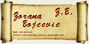 Zorana Bojčević vizit kartica